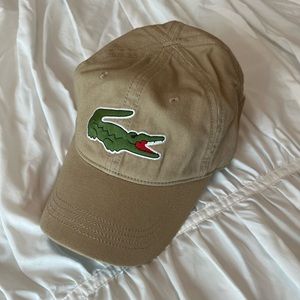 Tan Lacoste Baseball Hat - One Size